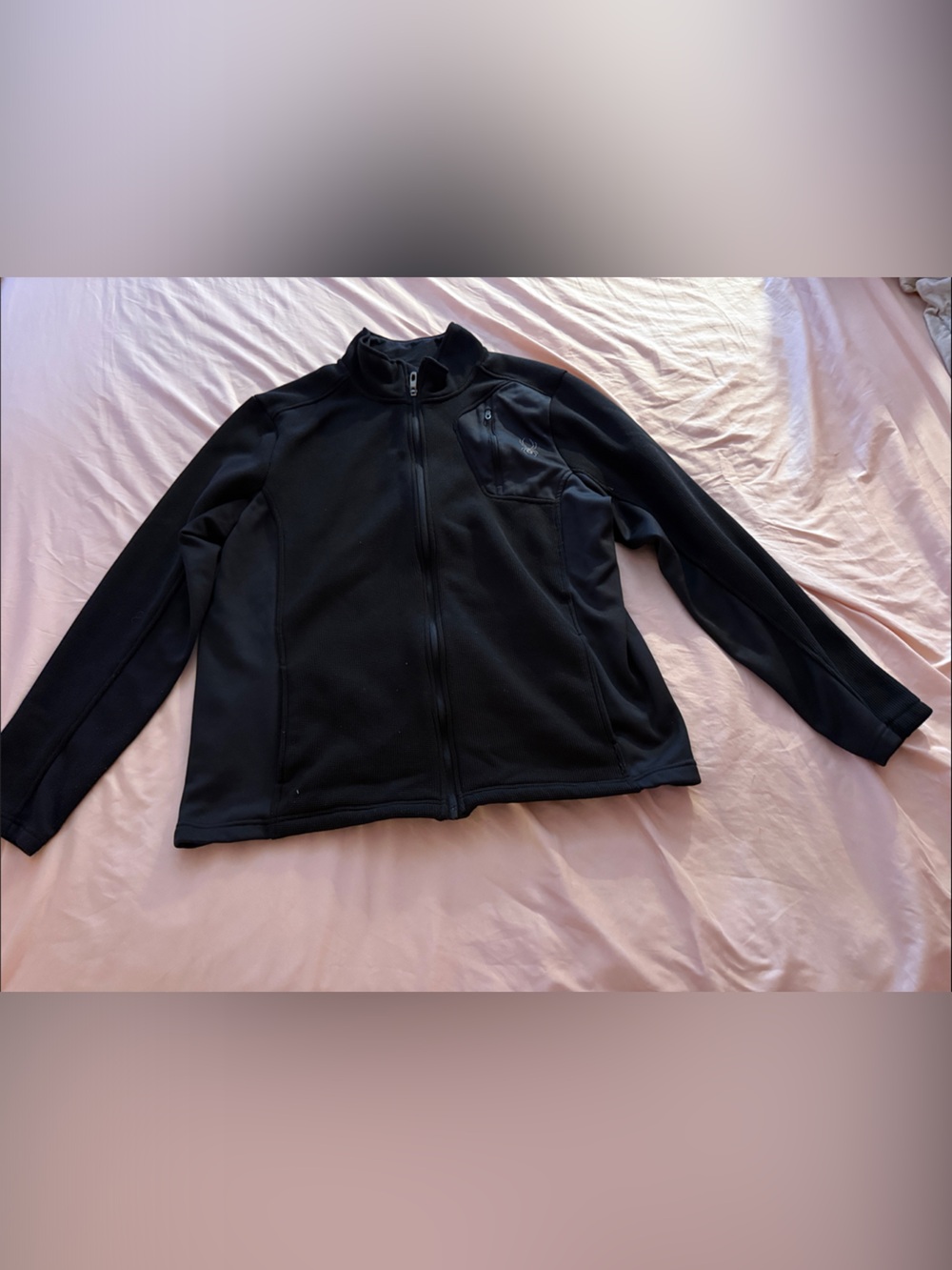 Spyder Black Jacket with Red Accent Tag